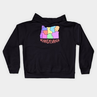 USA state: Pennsylvania Kids Hoodie